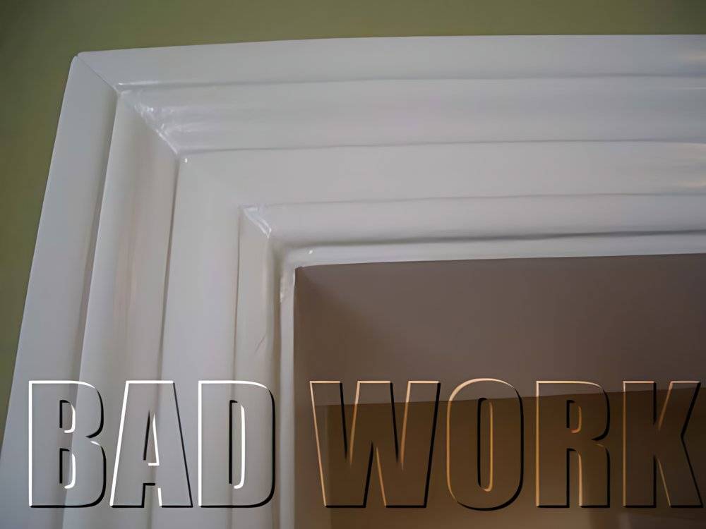 Door casing, painted with massive visible brush strokes.